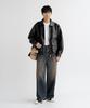 Lemain Second Vegan Leather Oversized Blouson Jacket [Black]
