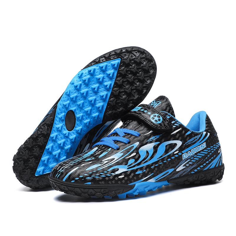 Kids Football Shoes Shock Absorption Anti-skid /Wear-resistant Long Spike Outdoor Sports Training Football Shoes for Boys