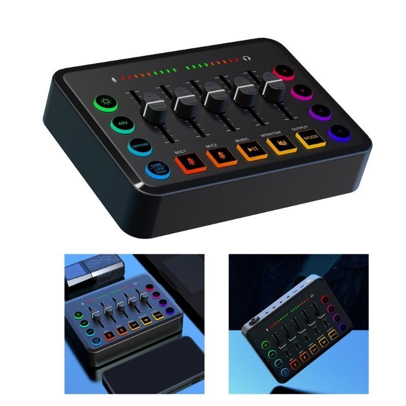 F9 Live Sound Card Wireless Singing Sound Card with Live Broadcast Studio Singing and Recording Voice Changing