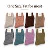 Solid Color Thick Wool Socks Double Needle Crew Socks Warm Merino Wool Socks  For Women