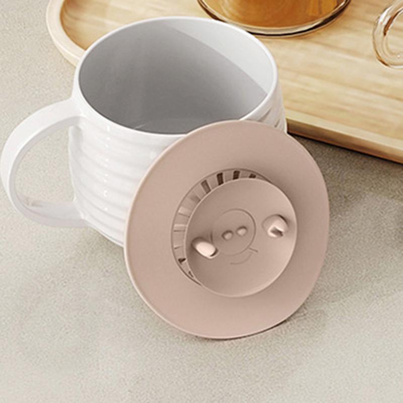 Silicone Lids With Straw Hole Crab-shaped Silicone Cup Covers Reusable Silicone Mug And Cup Lids Suction Seal Lid Caps To Keep