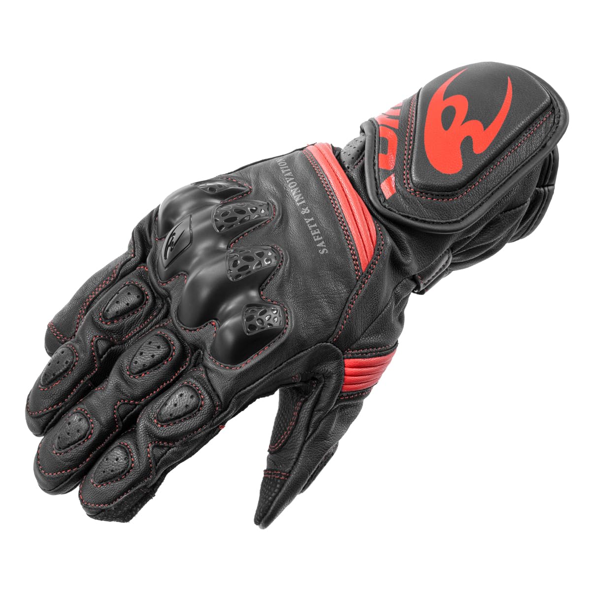

KOMINE 2025 Model Motorcycle Racing Gloves Size L 06-266 GK-266 Black/Red,
