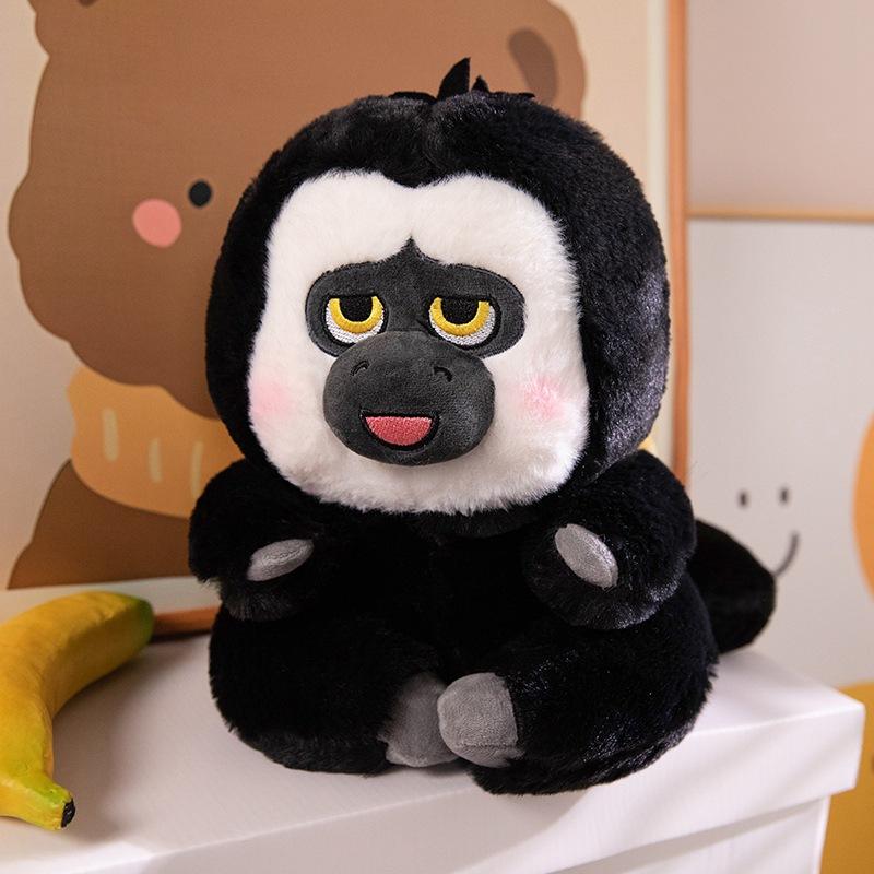 

Милая кукла-плюшевая игрушка обезьянка-монах с белым лицом, кукла-маленькая обезьянка, детская успокаивающая тряпичная кукла, подарок на день рождения 28cm（0.3kg）
