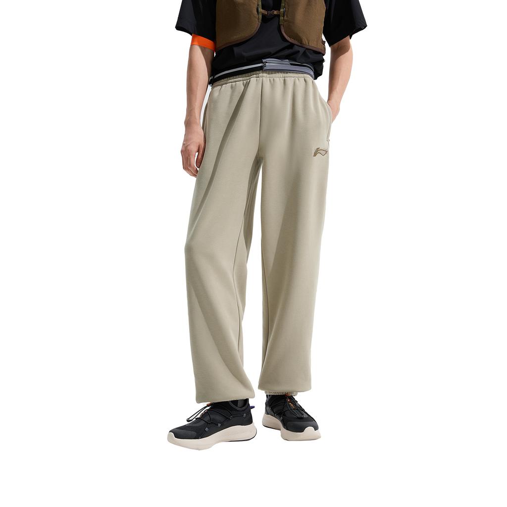 Li Ning Sports Fashion Serie Lässige Einfache Bündchen Weite Bequeme Strick-Sweathose Herren Unterteile AKLVH29-7