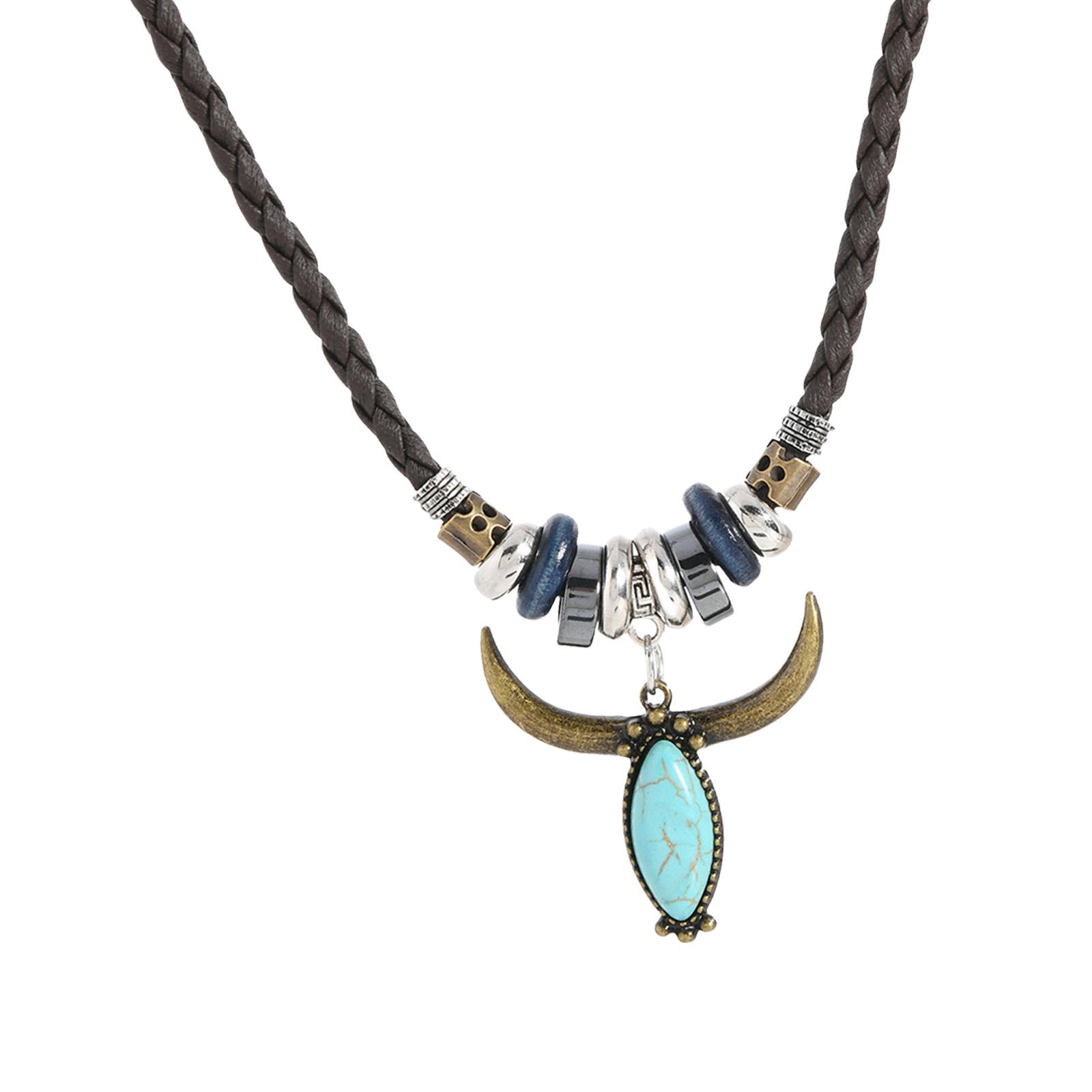 

Натуральное ожерелье-подвеска Удобный дизайн из ПУ кожи Для чувствительной кожи и темно-синий