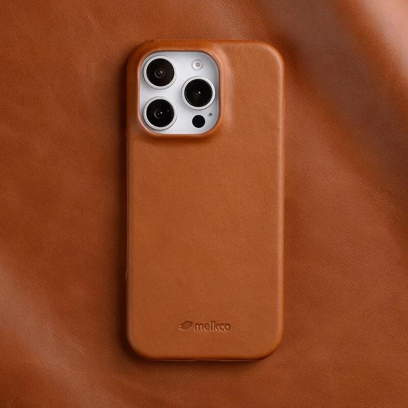 

Melkco Genuine Cowhide Oil Wax Leather Case for iPhone 17 Pro Max 17 Air 16Pro 16 Plus Magnetic Charging Shockproof Bumper Cover iPhone17 коричневый