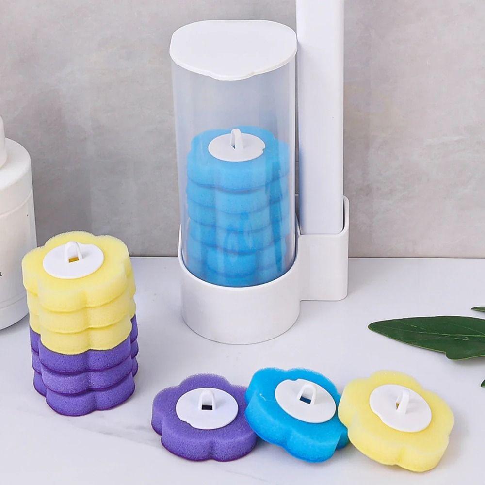 6Pcs Wall-mounted Disposable Toilet Brush Home Bathroom Cleaning Accessories