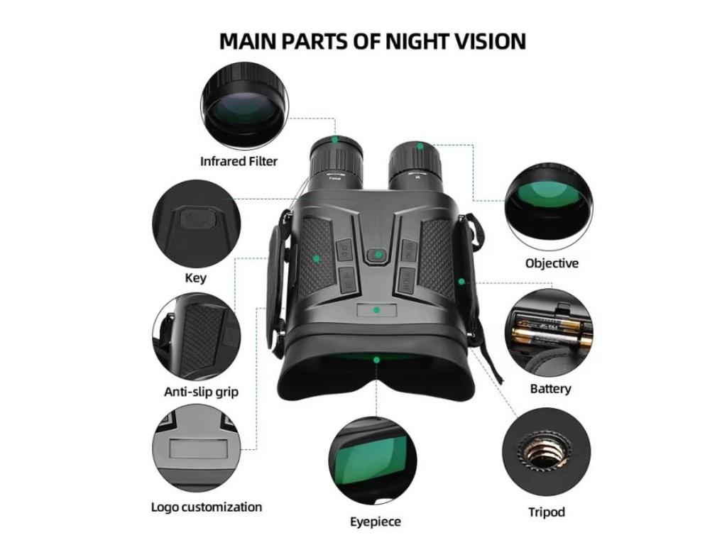 Dual-Use Day/Night HD Night Vision Device with Infrared Imaging - Perfect for Outdoor Photography and Videography.