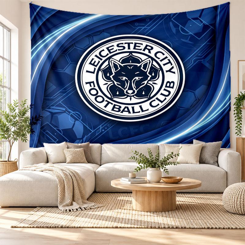 Leicester City Football Wall Tapestry, Soft Fabric Wall Hanging, Decorative Backdrop For Bedroom Home Wall Art