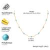 Boho Turquoise Beaded Necklace for Women, Blue Natural Stone Stainless Steel Wave Chain Choker Necklace, Fashion Jewelry Gift
