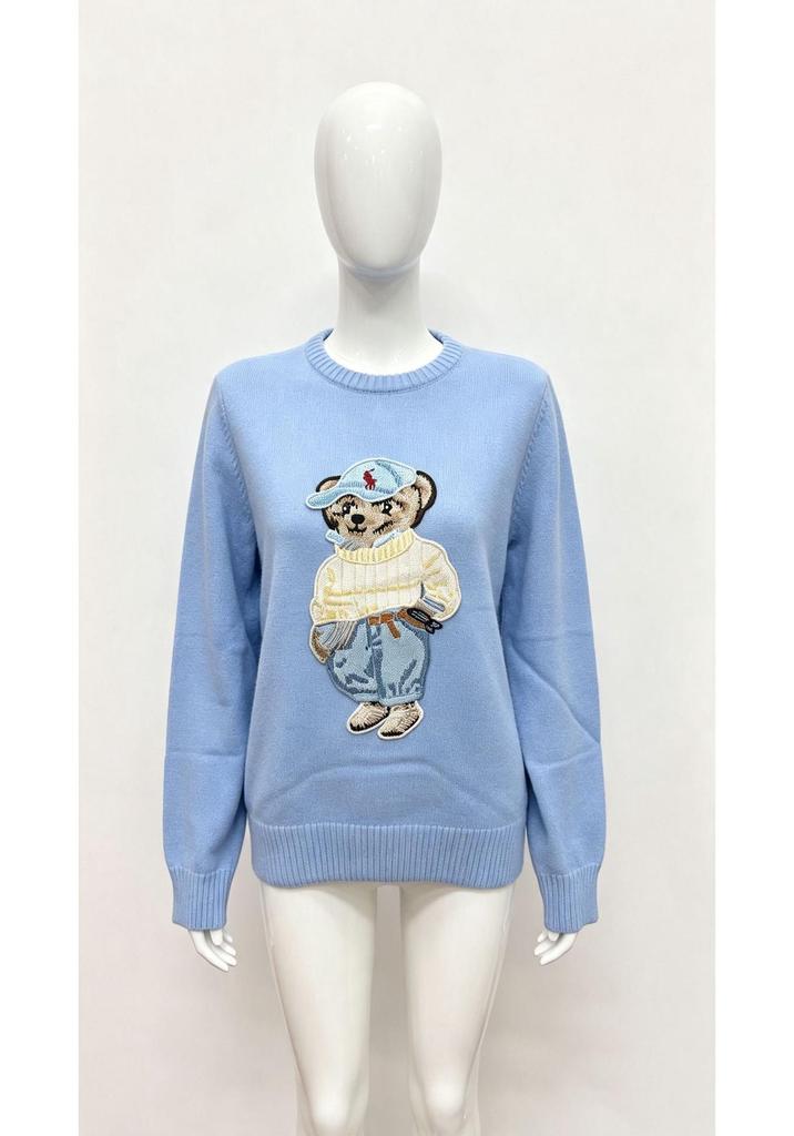 2026 Autumn/Winter Women's Casual Academy Style Bear Sweater