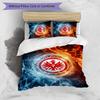 Set Lenzuola Stampato Calcio Eintracht Frankfurt 3 Pezzi, Comodo Set Copripiumino per Camera da Letto Delicato sulla Pelle