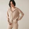 Women's Long Sleeve Cashmere Knit Zipper Cardigan - Cozy Lapel Sweater Outerwear