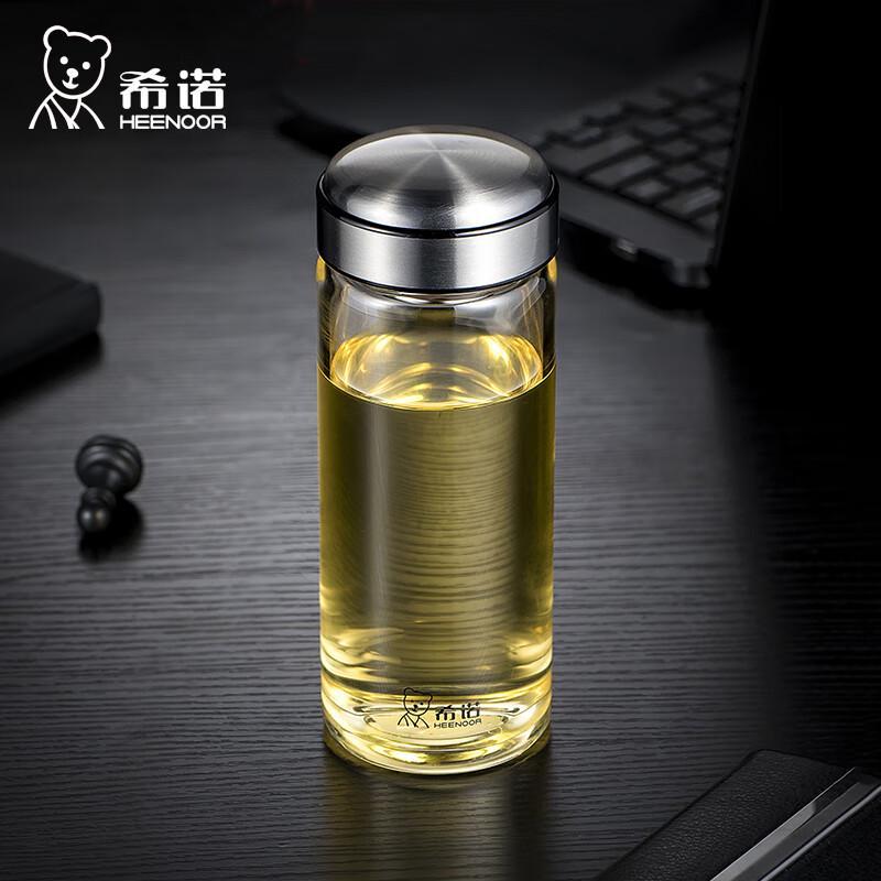 Heenoor Portable Single-Layer Tea Infuser Glass Cup