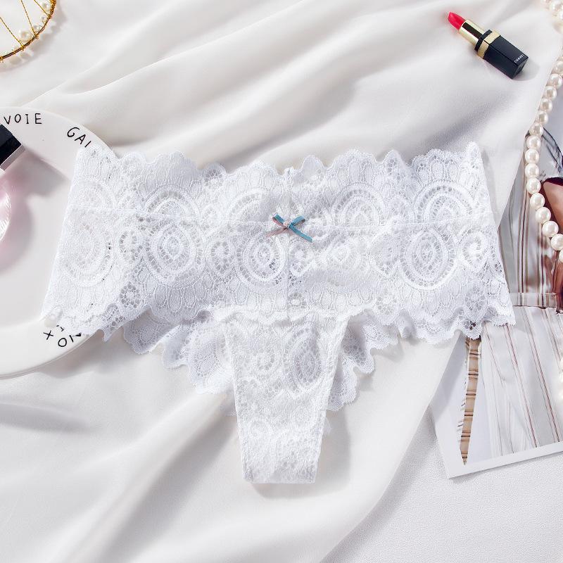 

Женские кружевные трусики со средней талией, трусы-боксеры с Т-образной спинкой, женские стринги, трусы L белый
