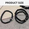 Practical Black Beaded Bracelet Wrist Jewelry Couple String Bracelet for Women Infused with National Style and Graces