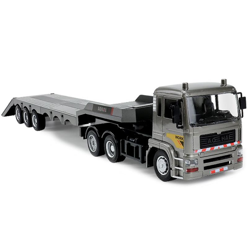

RC Flat Truck Model 9Channels Alloy 1:20 2.4G Remote Control Car Simulation Engineer Vehicle Trailer Boy Kid Toy Gift