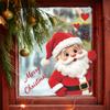 Cartoon-shaped Probe Santa Claus On The Balcony Window Glass Decoration with Window Stickers