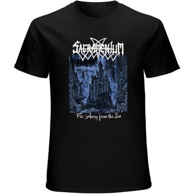 WUWEICHEN Sacra Mentum Far Away from The Sun Melodic Etal Casual Custom Short Sleeve Cotton T-Shirt Black