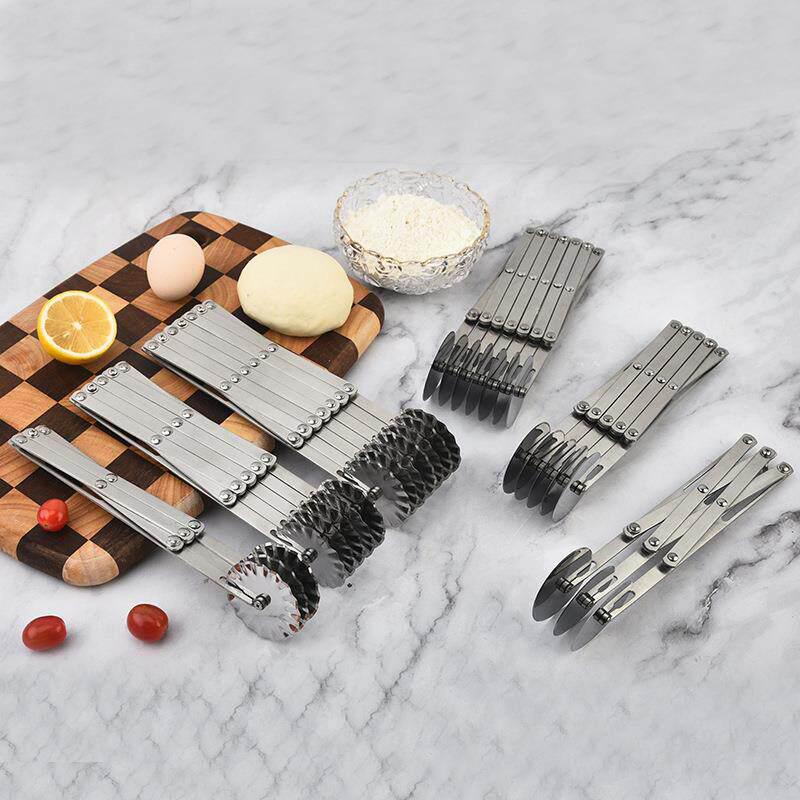 3/5/7 Wheel Cutter Dough Divider Knife Flexible Stainless Steel Roller Blade Pizza Pastry Peeler Stainless Steel Baking Pan Tool