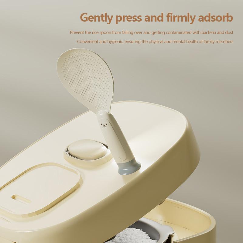 1ks Stojící přísavka Lžíce na rýži Roztomilý medvěd Nepřilnavá lžíce na rýži Do kuchyně Kreativní nepřilnavá rýžová kreslená lžíce na rýži
