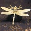 Módní mosazné figurky vážek Simulační zvířecí hračka Odnímatelná křídla Kancelářský stůl Malá ozdoba Dekorace do obývacího pokoje na TV skříňku
