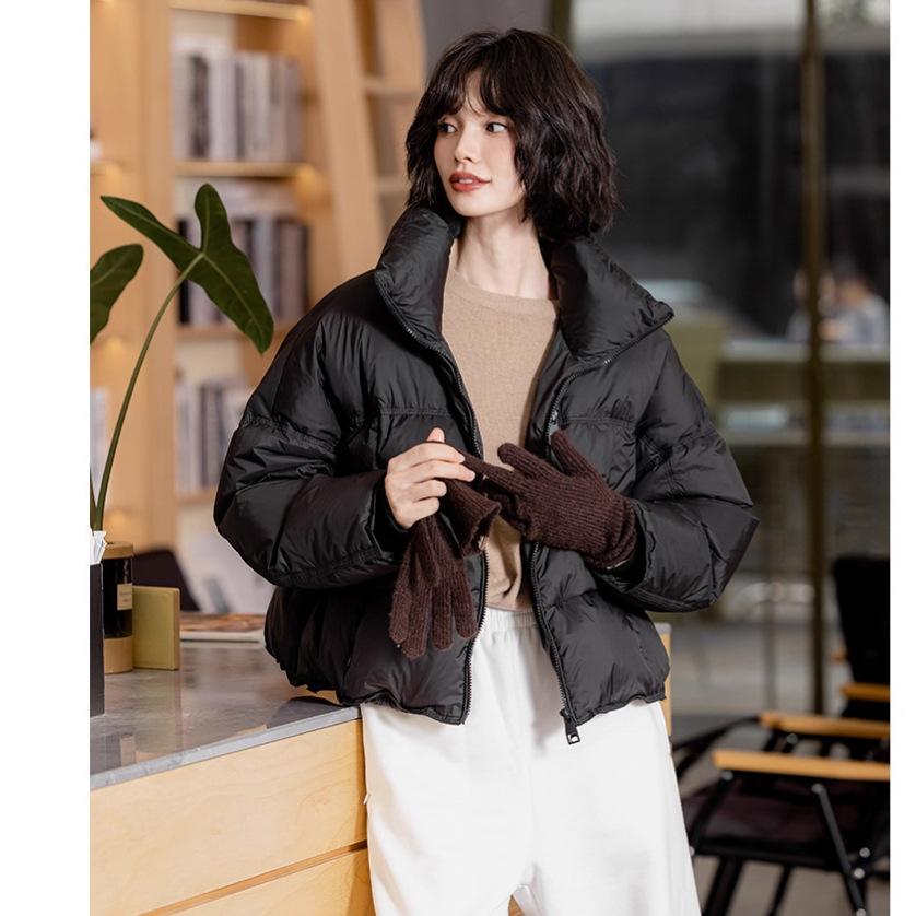 Down jacket women's new winter thickened short stand-up collar loose versatile bread jacket