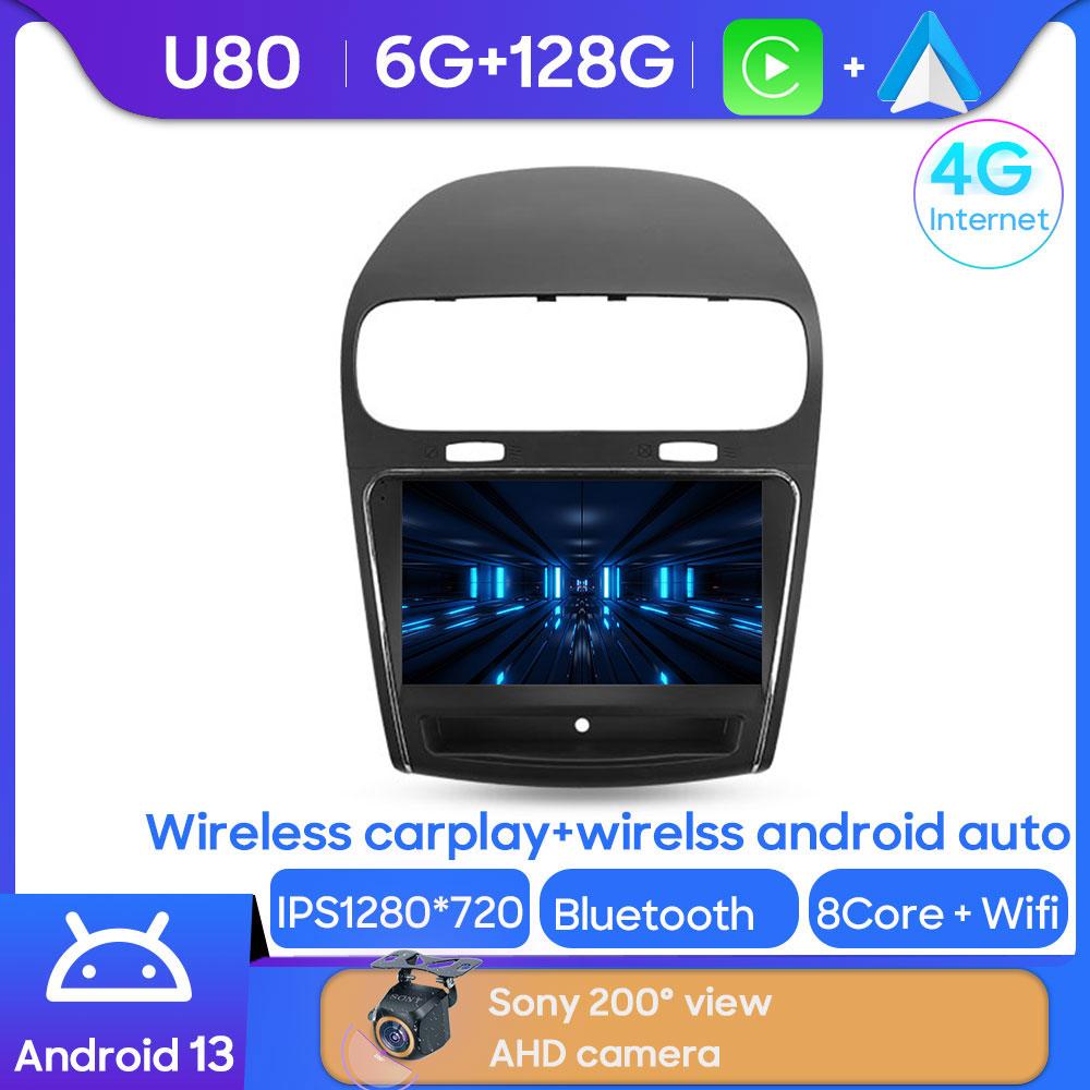 For Dodge Journey JC 2011 - 2020 Android 13 Car Head Unit Stereo Radio Multimedia Video Player GPS BT Carplay Android Auto 2din