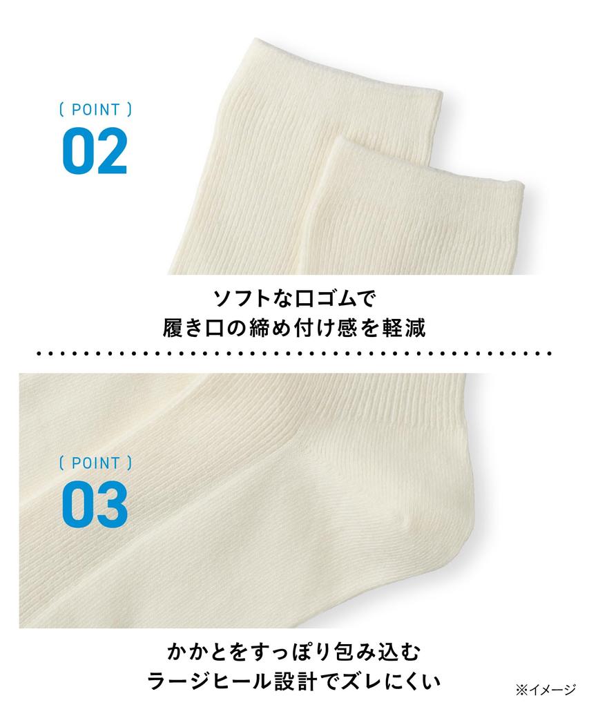 Okamoto Off Ribbed Cotton Crew Solid Fits Brown Assortment +5% Women's Socks, 3-Pair Set, Spring/Summer, Colors, 23.0cm-25.0cm,