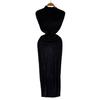 like Woman Dress Goddess Temperament Elegant with Small Highlights Pleated Waist Tight Slim Looking Half Turtleneck Bodycon Dress Fashion Long Dress