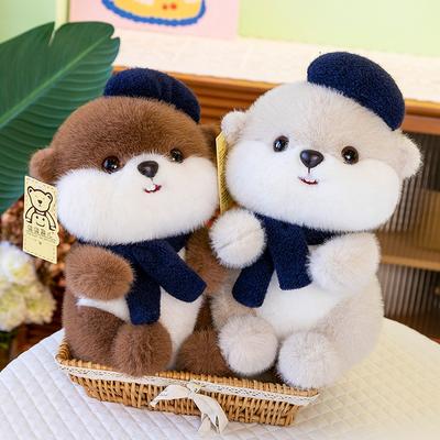 Super Cute Beaver Plush Toys Toys for Friends Birthday Gifts To Hat Scarf Doll Office Ornaments Souvenirs