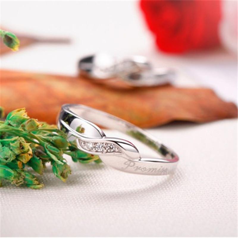 Couple Rings Korean Fashionable Fashionable Basic Simple Men'S Women'S Rings Set Adjustable Opening Wedding Occasion Gathering Wedding Occasion