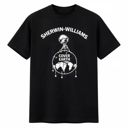 Sherwin Williams Logo T-Shirt, White Graphic Tee, Painter Style Shirt M