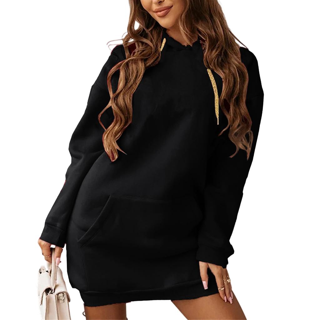 Hanorac de damă cu mânecă lungă, sportiv, casual, la modă, culoare uni