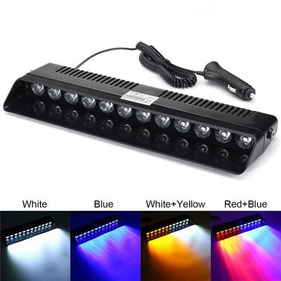 Araba Strobe Flaşör Işık Lambası 12LED Kırmızı/Mavi/Kehribar/Sarı/Beyaz Polis Led Flaşör Acil Durum Uyarı Işığı Araba İçin 12V 12W