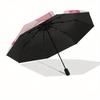 Piglet,Butterfly Theme Automatic Compact Folding Cute Umbrella - Portable and Durable, 8-Bone Iron Umbrella for All Weather0707095