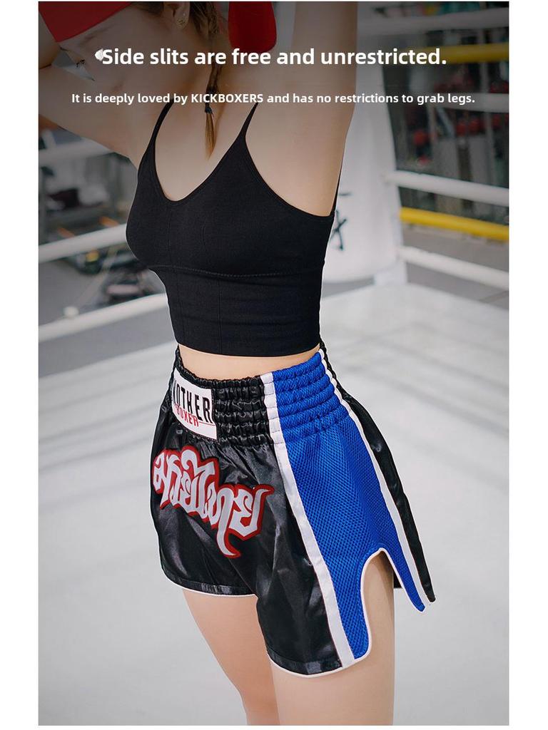 Durable Mesh Muay Thai Shorts: Simple & Stylish Boxing Training Gear for Kids & Adults