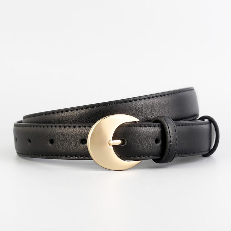 Genuine Leather Womens Casual Belt For Jeans Elegant Office Style
