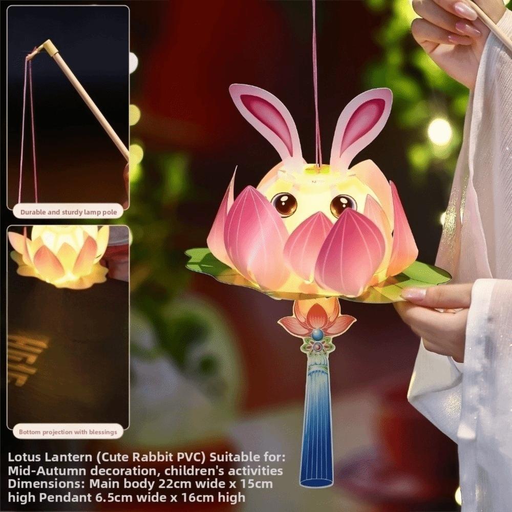 Креативные светодиодные фонарики-лотосы Светящиеся Легкие Цветочные Фонари Ручные Бумажные Фонарики Праздник Середины Осени As Shown