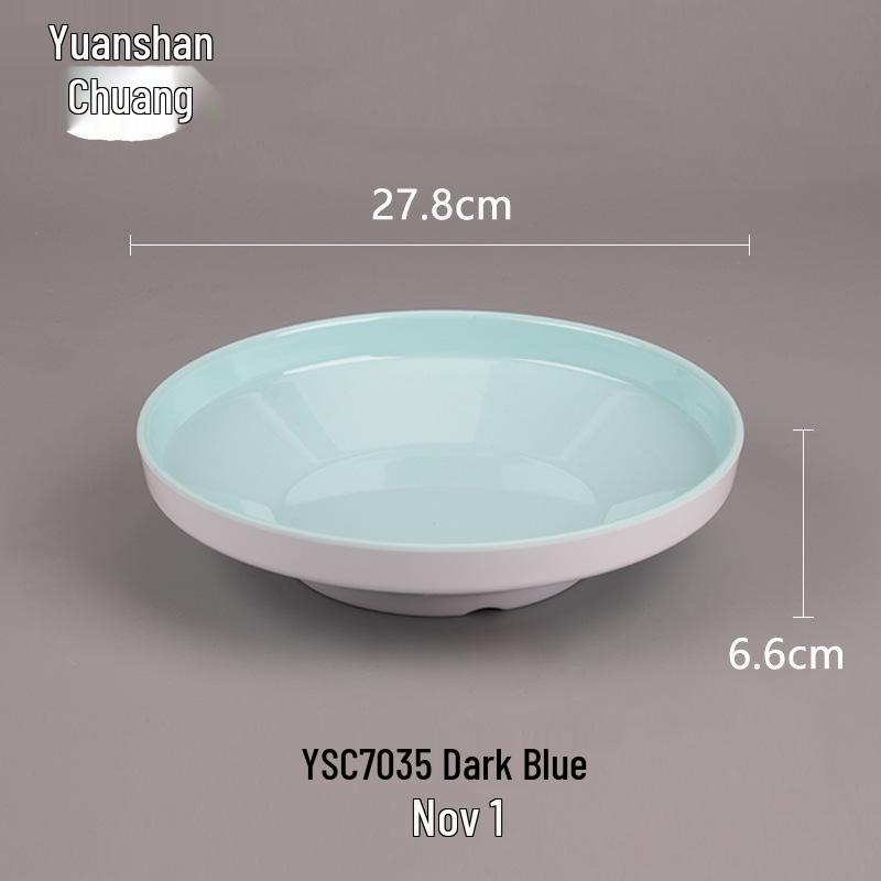 Creative Solid Color Melamine Plate – Faux Porcelain Round Tableware for Home or Hotel Use