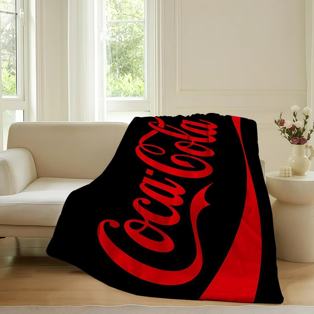 

Fashion print C-Coca C-ColaS Blanket For Sofa Office Bed Plane Travel Sleep Read Relax Camping Soft And Warm 75cmx90cm