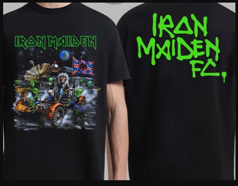 Unisex Iron Maiden Fan Club T-Shirt | Eddie  the Aliens Graphic Rock Tee