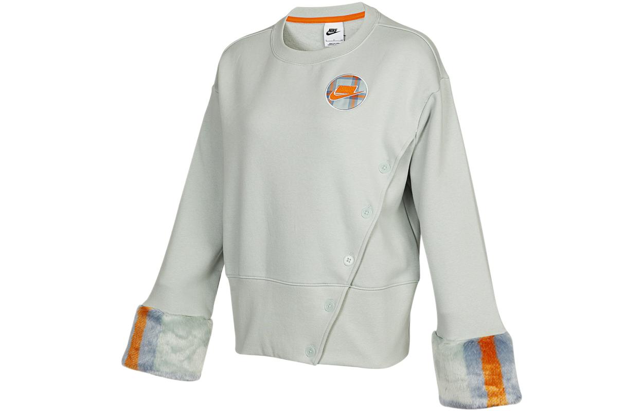 

Nike Sweatshirts Women s Dusty Gray Crew Neck Thickened Regular DD4538-013 L