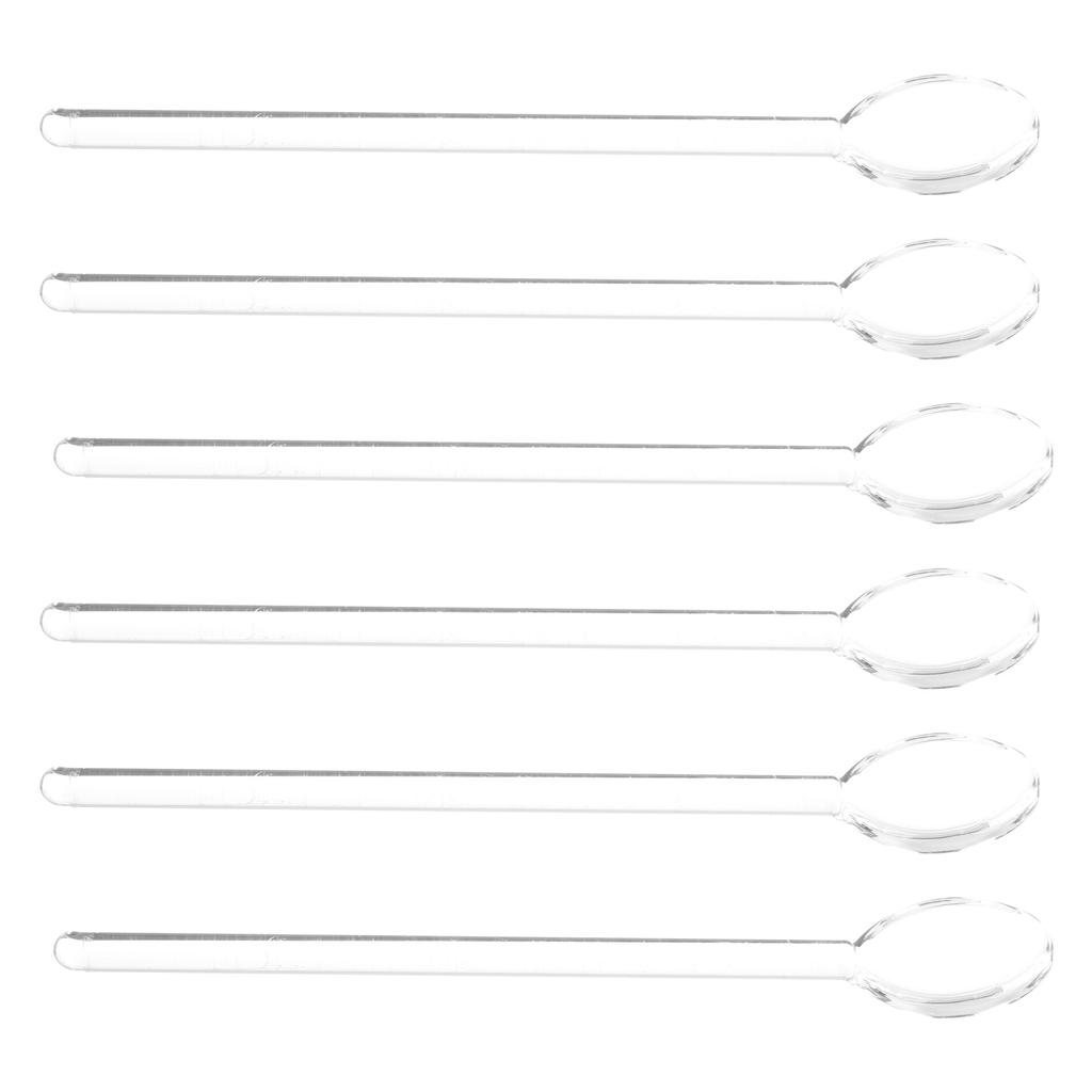 Dessert Spoon Glass Scoop Cake Coffee Mixing Long Handle Stirring Kitchen Supplies Blender