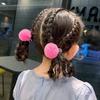 Imitation Rex Rabbit Fur Scrunchie: Cute, Versatile Pom-Pom Elastic Hair Tie In Matching Colors