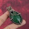 Faceted Zambian Emerald Pendant Copper Wire Wrapped Pendant Handmade Jewelry Gemstone Pendant Copper Wire Wrap Jewelry Anniversary Gifts