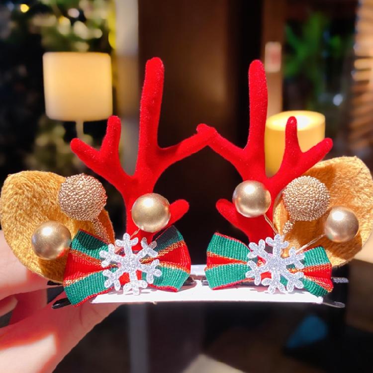 Christmas Hair Clips Antler Hair Pins Hair Accessories for Girls Toddlers Teens