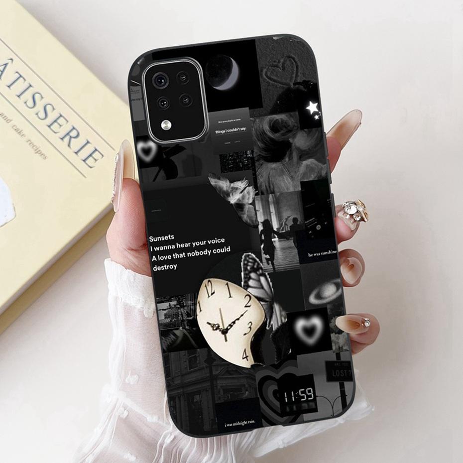 Beautiful Floral Painting Phone Case For LG K42 K52 K62 2020 Black Silicone Soft Cover For LG K62+ K52 (Brazil) Cases Bumpers