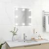 Vidaxl Wall Mirror With LED Lights, Square, Glass