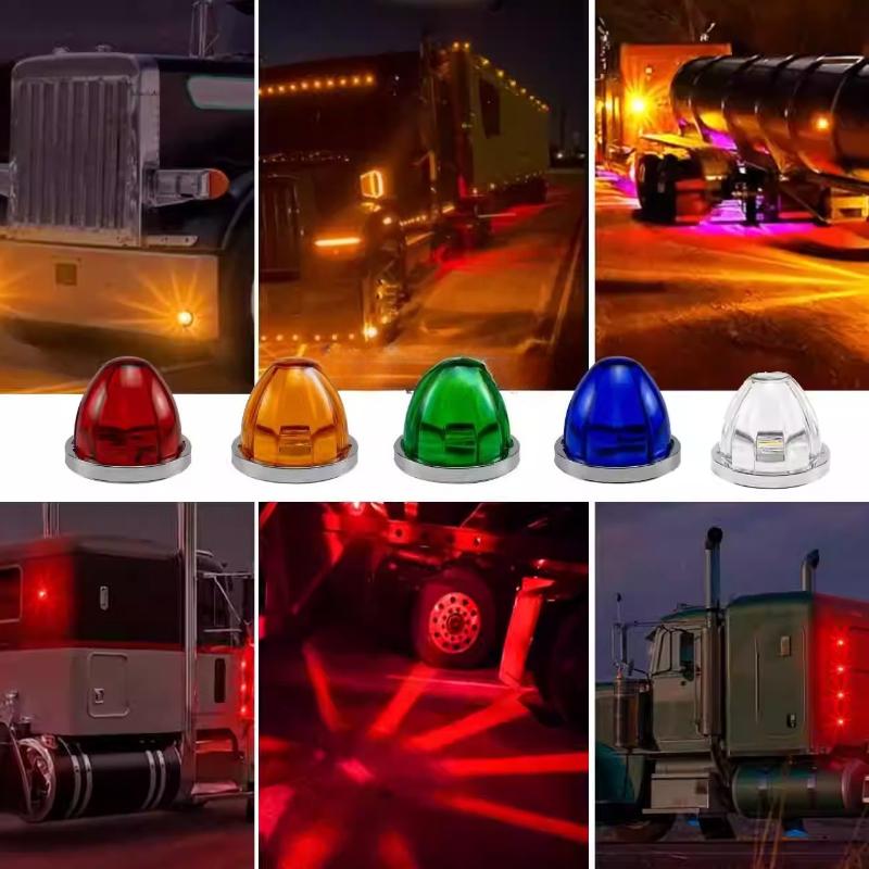 Car Truck Side Marker Lights Cone-Shaped Underlight Clearance Lamp Waterproof Signal Ships Vehicles Light LED Warning Indicators